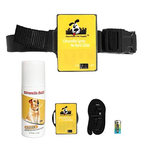 Без нашийник за кора Citronella Spray Collar, Anti -Lak Detergent for Dogs Kit - безопасна, ефективна и хуманна яка за кучешки лай (1 PK)