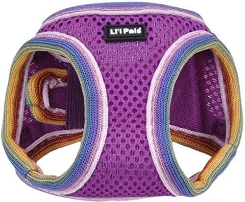 Lil Pals Mesh Comfort Mesh Adjustable Step-in Dog Harness for Puppies and Toy breeds (Orchid, Petite Small)