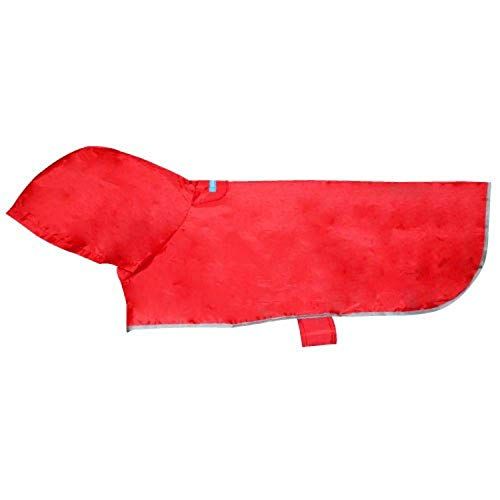 RC منتجات الحيوانات الأليفة Packable Dog Rain Poncho Crimson - XXX Large