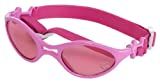 „Doggles K9 Optix“ blizgus rožinis guminis rėmas su rožiniais lęšiais, saulės akiniais, „X-Small“