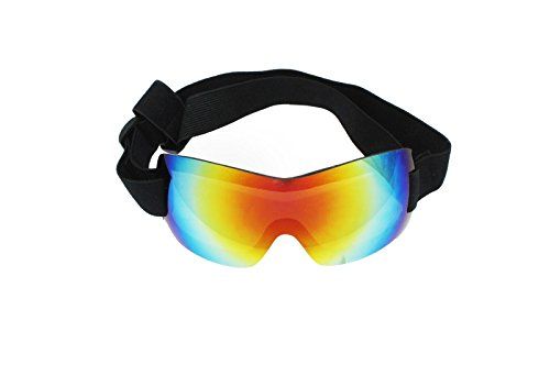 PetRich Hunde-Sonnenbrille Skibrille Eye Wear UV-Schutz, wasserdichte mehrfarbige Haustier-Sonnenbrille mit verstellbarem Riemen für große Hunde Reisen, Skifahren, Surfen, Autofahren, einschließlich humanisiertem Design