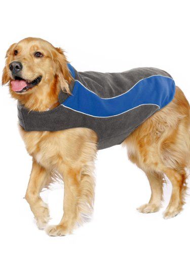 معطف الكلب Kakadu Pet Explorer Double Fleece Dog مع شريط عاكس ، 18
