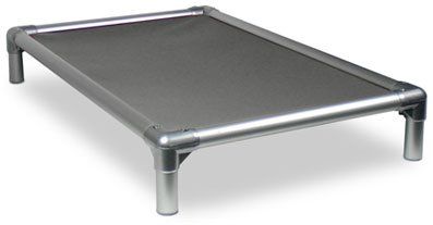 Kuranda изцяло алуминиево (сребърно) кучешко легло за кучета - XXL (50x36) - 40 унции. Винил - Дим