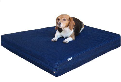 Dogbed4less Premium Orthopädisches Memory-Schaum-Hundebett für mittelgroße Hunde, waschbarer strapazierfähiger Denim-Bezug, wasserdichter und zusätzlicher externer Haustierbettkasten 37