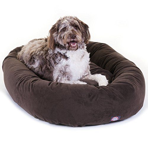 52 -palcová posteľ pre psov z čokoládovej semiše od spoločnosti Majestic Pet Products