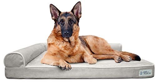 Κρεβάτι σκύλου PetFusion XL με συμπαγή ορθοπεδικό αφρό μνήμης, αδιάβροχη επένδυση αφρού και φερμουάρ YKK. Εύκολο καθαρό, αφαιρούμενο κάλυμμα μικρο σουέτ