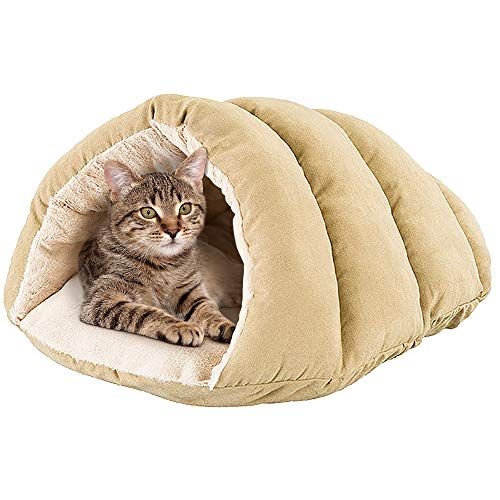 SPOT Cuddle Пещерно легло за кучета за котки и малки кучета Успокояваща и уютна покрита възглавница за спане за гушкащи и бъркалки