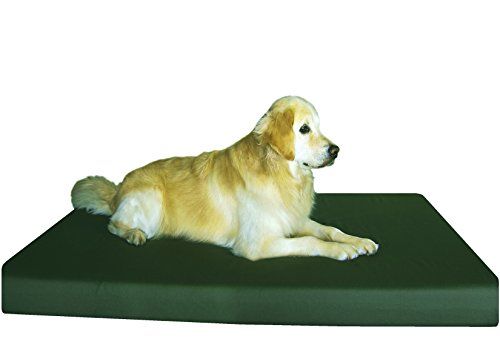 Dogbed4less Orthopädisches Memory-Schaum-Hundebett für große Haustiere mit strapazierfähigem Canvas-Bezug, wasserdichter Einlage und zusätzlichem Koffer, Gel Cooling XXL 55X37X4 Pad