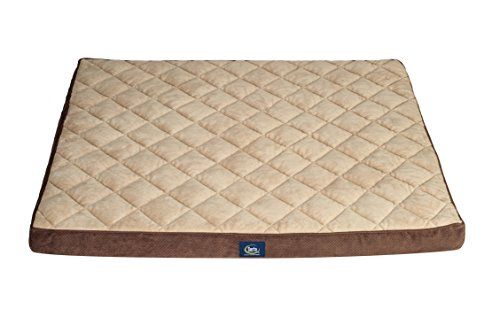 Serta Ortho Quilted Pillowtop Pet Bed, Extra Large, Brown