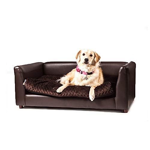 Keet Fluffly Deluxe Pet Bed Sofa Chokolade Stor
