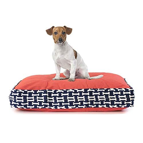 eLuxurySupply Pet Bed - Deluxe Cluster Fiber Filling Pet Beds for Dog and Cats | 100% bomuld aftageligt betræk | Fuldt vaskbar | Små, mellemstore og store kæledyrssenge