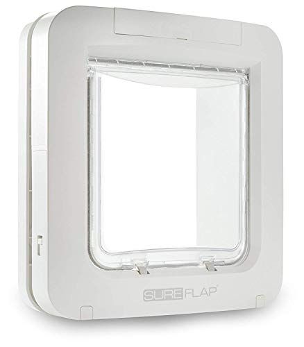 SureFlap-Sure Врата за домашни любимци с микрочип за домашни любимци (бяла)