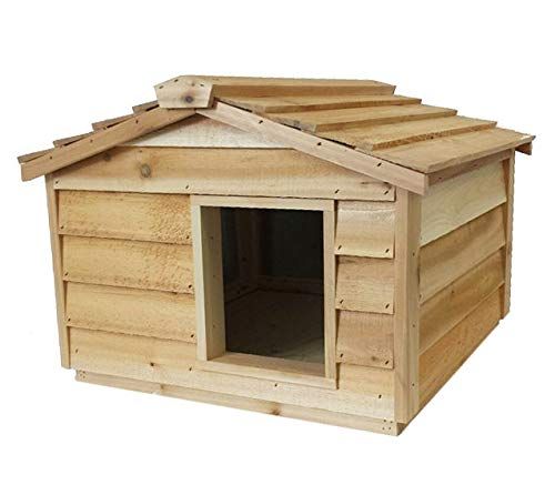 CosyCatFurniture Isoliertes Katzenhaus aus Zedernholz für Outdoor- oder Wildkatzen Wasserdichtes Katzenhaus