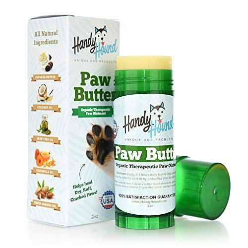Pote Butter Paw Balm til hunde og katte - Hjælper med at helbrede og beskytte tørre, ru, sprukne, revnede poter og snude - fremstillet af den fineste helt naturlige voks, olier og smør | Lavet i USA