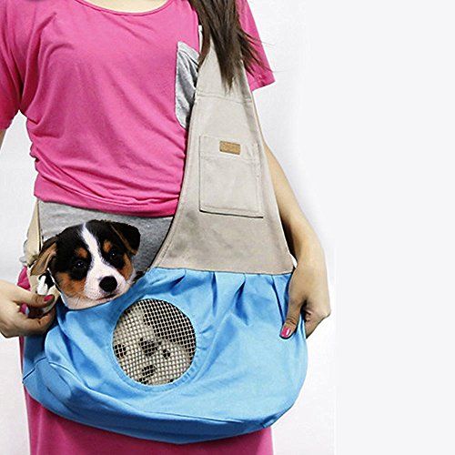 Hundetragetasche, THINKPRICE Hundetragetasche Schultertragetasche mit extra Tasche für Katze Hund Welpen Kitty Kaninchen Kleintiere