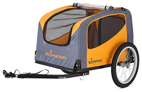 „Schwinn Rascal“ dviračių naminių gyvūnėlių priekaba, skirta mažiems ir dideliems šunims, mažiems, oranžiniams
