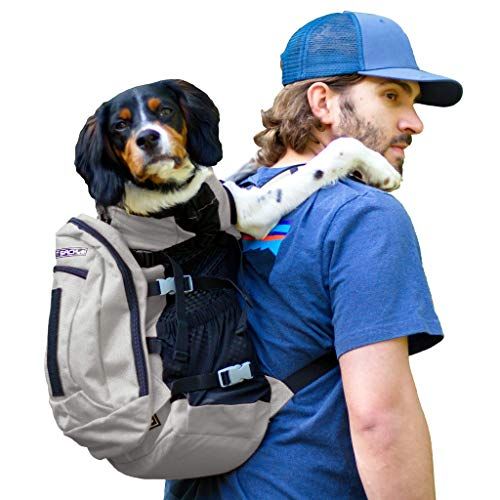 Športová taška K9 | Nastaviteľný batoh na nosenie pre psa (malý, Air Plus - svetlo sivý)