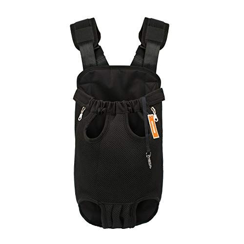 NICREW Out Front Hundetragetasche, freihändig verstellbare Haustierrucksacktrage, breite Träger mit Schulterpolstern