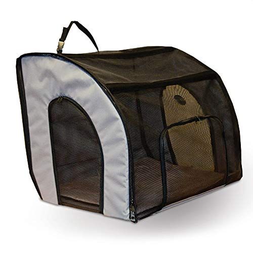 K&H Pet Products Дорожная сумка-переноска для домашних животных Серый / Черный Средний 24 X 19 X 17 дюймов