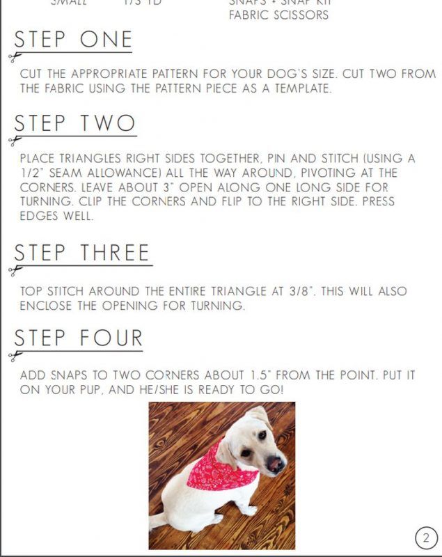 Modèle de bandana de chien bricolage
