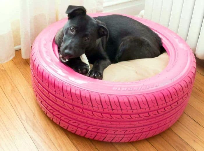 Кровать для собак в шинах