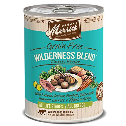 Merrick Classic Grain Free Wilderness Blend Nourriture humide pour chiens, 13,2 oz, caisse de 12 boîtes