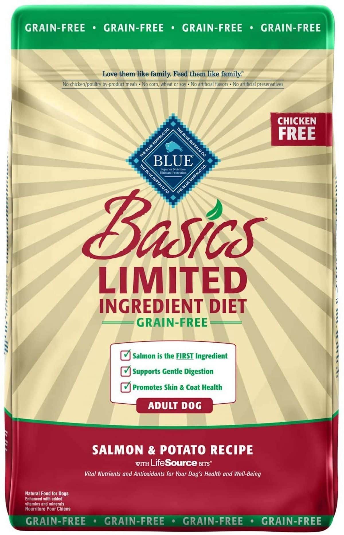 Blue Buffalo Basics Limited Ingrédient Saumon et patate douce sans céréales