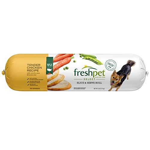 Freshpet Dog Food, Slice and Serve Roll, Нежна пилешка рецепта, 6 Lb