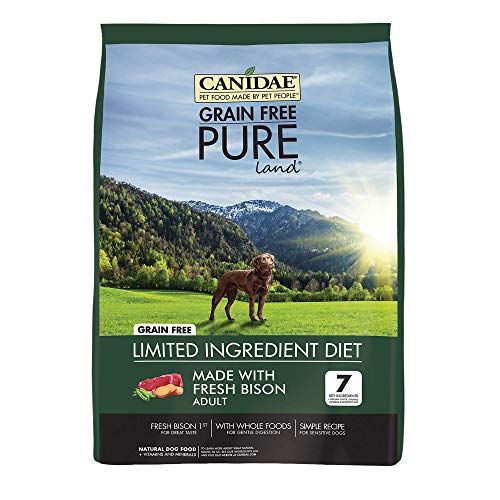 Canidae Grain Free Pure Land Dog Dry Formula With Fresh Bison, 24 Lbs