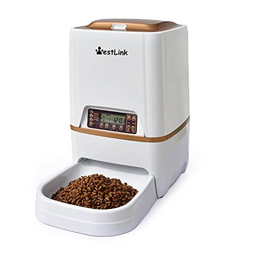 Distribuitor automat de alimente pentru animale de companie WESTLINK 6L pentru câine de pisică cu înregistrator de voce și temporizator programabil