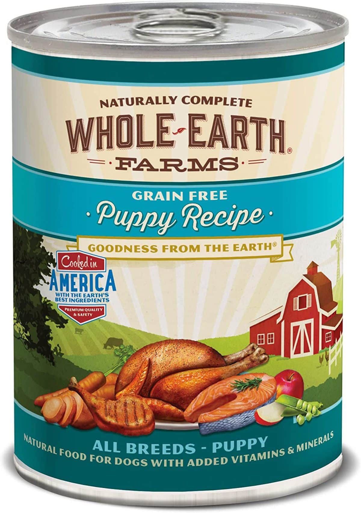 Merrick Whole Earth Farms أغذية جرو مبللة خالية من الحبوب