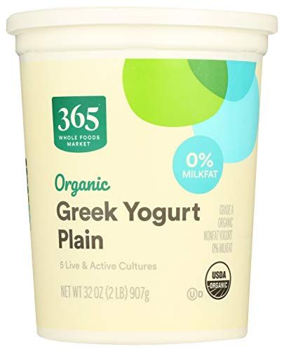 365 pateikė WFM, jogurtas „Greek Plain Non Fat Organic“, 32 uncijos