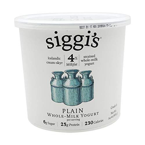 islandský jogurt z plnotučného mlieka siggi, obyčajný, 24 oz. -Husté, na bielkoviny bohaté jogurtové občerstvenie