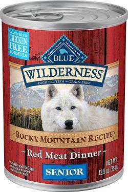 Blue Wilderness Rocky Mountain Рецепта: Най -добрата мокра храна за кучета за възрастни хора