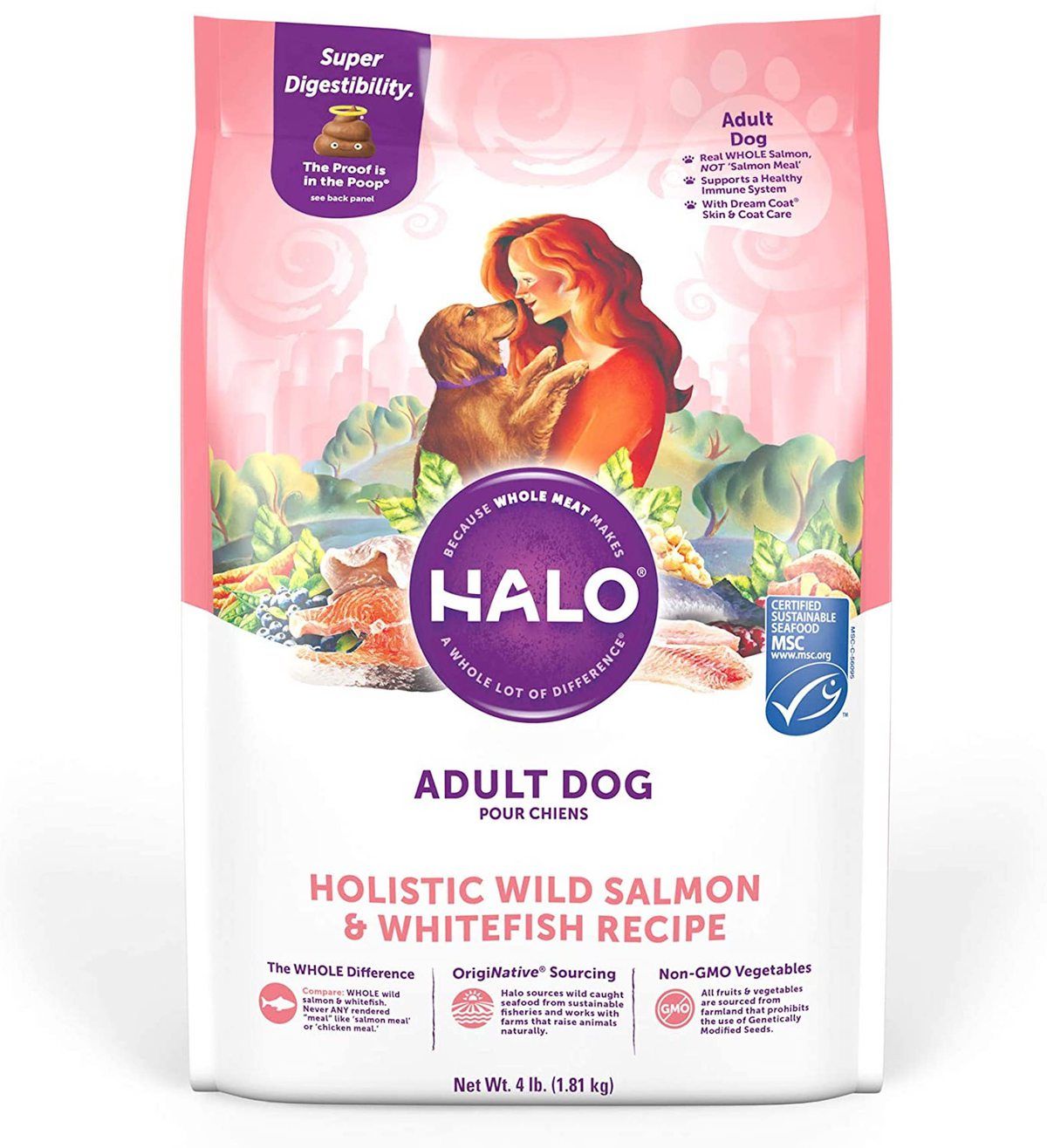 Halo Holistic Natural อาหารสุนัขแห้งสำหรับสุนัขโต