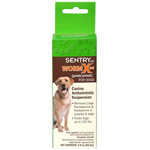 SENTRY HC WormX DS (пирантел памоат) Кучешка антихелминтна суспензия за обезпаразитяване за кучета, 2 унции