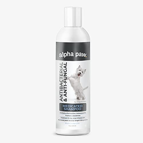 Antibakteerinen ja sienilääkitys shampoo koirille ja kissoille - Sisältää ketokonatsolia ja klooriheksidiiniä - Koiran ihon hiivatulehdushoito - Tehokas silsaa, pyodermaa, bakteereja ja sieniä vastaan. 16 oz