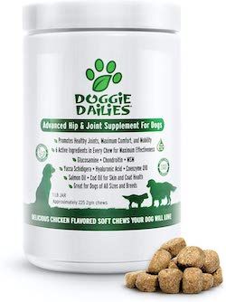 Doggie Dailies täiustatud puusa- ja liigeste toidulisandid