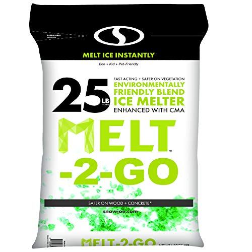 Snow Joe AZ-25-EB Melt-2-Go Fondant à glace mélangé CMA Nature + Pet Friendly, sac de 25 lb