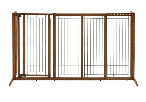 Richell Deluxe Freestanding Pet Gate na may Pinto, Malaki