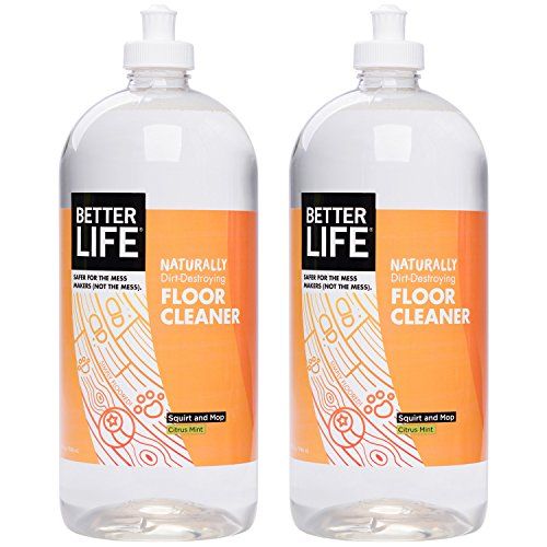 Lepší život Přirozeně čistič podlah ničící nečistoty, citrusová máta, 32 fl oz (balení po 2 kusech)