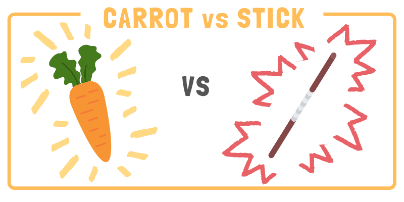 морков срещу пръчка