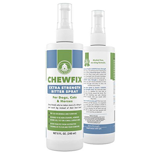 8oz Extra Strength Pet Chew Repellant - Chewfix Bitter Spray - ตัวยับยั้งที่ดีที่สุดสำหรับการฝึกเฟอร์นิเจอร์ในร่มสำหรับแมวและสุนัข - มืออาชีพ No-Stain No-Sting Formula - รับประกัน 100% 365 วัน