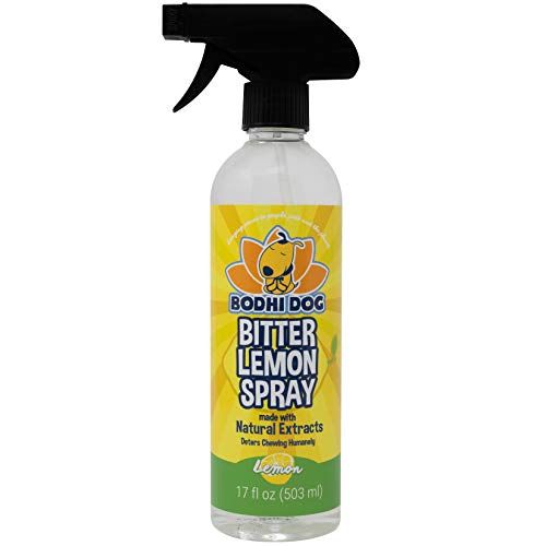 UUSI Bitter Lemon Spray | Lopeta pureminen ja pureskelu pennuille Vanhemmat koirat ja kissat | Pureskelua estävä pennunpennun kissanpennun koulutushoito | Myrkytön | Ammattilaatu - Made in USA - 1 pullo 17oz (503ml)