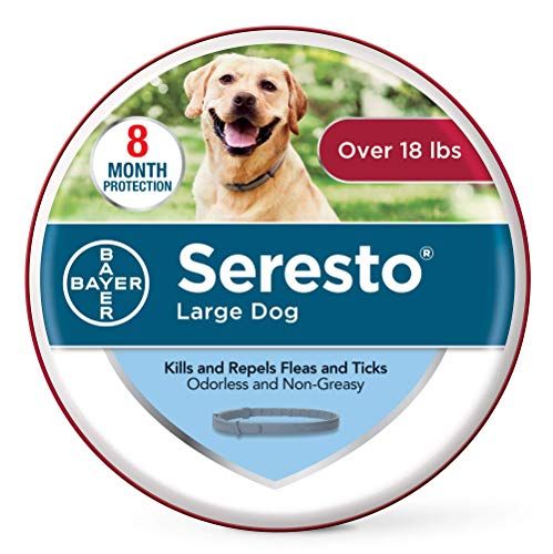 „Seresto“ antkaklis nuo blusų ir erkių šunims, 8 mėnesių blusos ir antkaklis dideliems šunims, sveriantiems daugiau nei 18 svarų