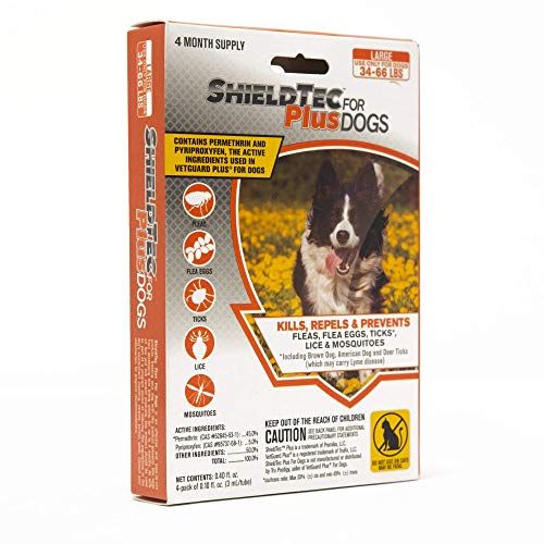 Prévention contre les puces, les tiques et les moustiques ShieldTec pour les chiens