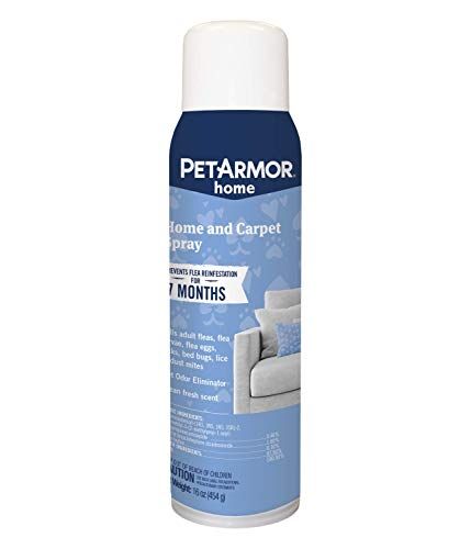 PETARMOR spray para casa e carpete para pulgas e carrapatos, protege sua casa contra pulgas e elimina o odor de animais domésticos, 16 onças