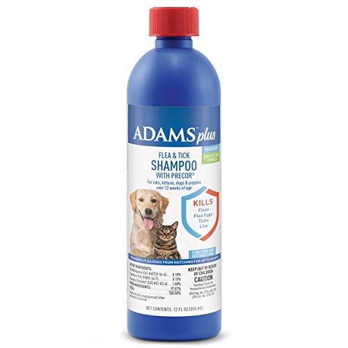 Adams Plus Flea & Tick Shampoo, jossa on 12 unssia