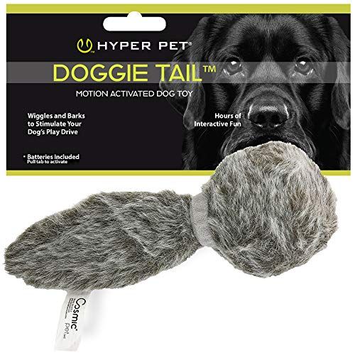 Hyper Pet Doggie Tail Interaktives Plüsch-Hundespielzeug (wackelt, vibriert und bellt – Hundespielzeug für Langeweile und anregendes Spiel)