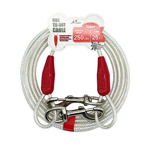 Petest 25 pēdu atstarojošais kaklasaites kabelis suņiem līdz 250 mārciņām